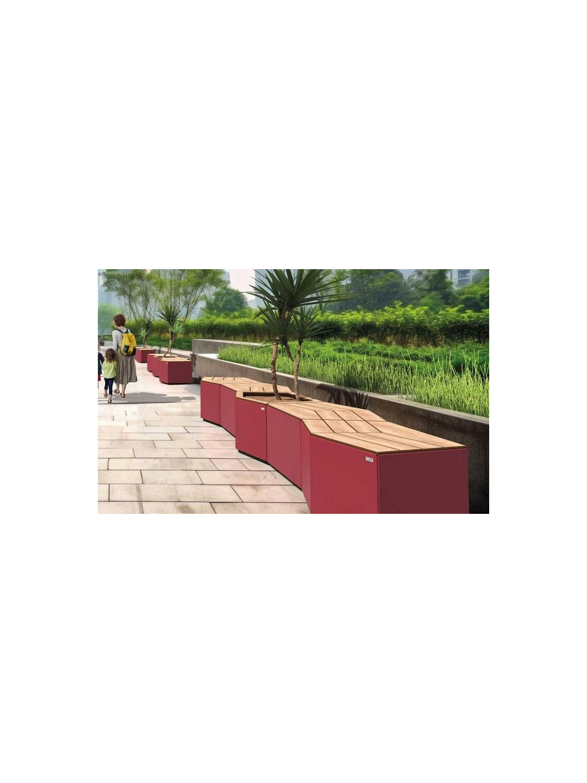 BANQUETTE MODULABLE ET MODERNE KARADIS
MOBILIER URBAIN TENDANCE POUR PARC ET CENTRES-VILLES