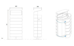 CORBEILLE EXTÉRIEURE OBENTO SUR PIED MICROCUBO
POUBELLE DE VILLE DESIGN POUR ESPACE URBAIN