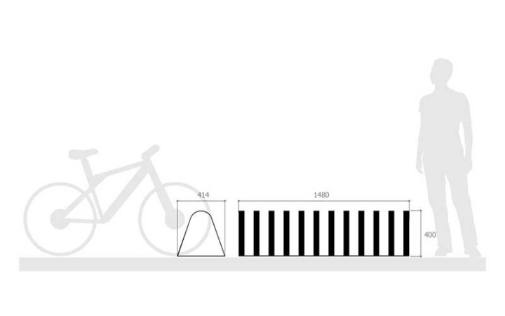 SUPPORT VÉLO DESIGN ET MODERNE WAVE DE MICROCUBO
SUPPORT VÉLO EN ACIER 8 PLACES STATIONNEMENT URBAIN
