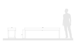 Banquette acier MIUZ de MICROCUBO CELONA aménagement extérieur