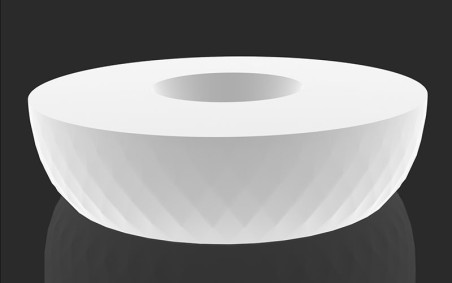 Banc jardinière ISLAND LUMINEUX - Ø1780 mm x H450 mm, 60 kg