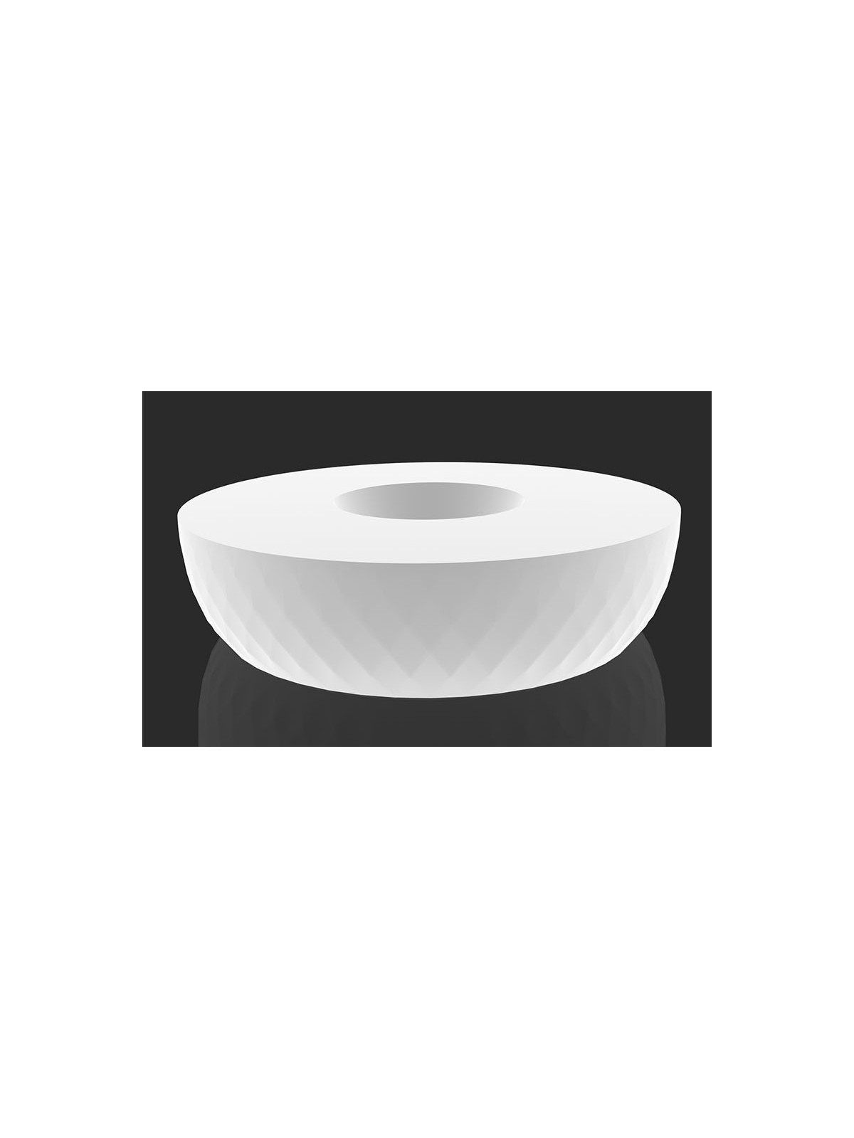 Banc jardinière ISLAND LUMINEUX - Ø1780 mm x H450 mm, 60 kg