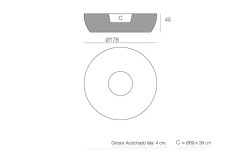 Banc jardinière ISLAND LUMINEUX - Ø1780 mm x H450 mm, 60 kg
