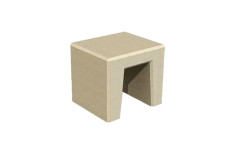 Banquette en béton THIEZ finition gris sablé, ocre sablé ou blanc sablé