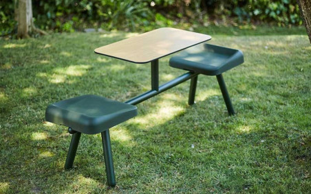 BANC DESIGN SAREK SLIM 2 PLACES AVEC TABLETTE HAUTE
MOBILIER DE JARDIN MODERNE POUR TERRASSE ET ESPACE DE REPOS