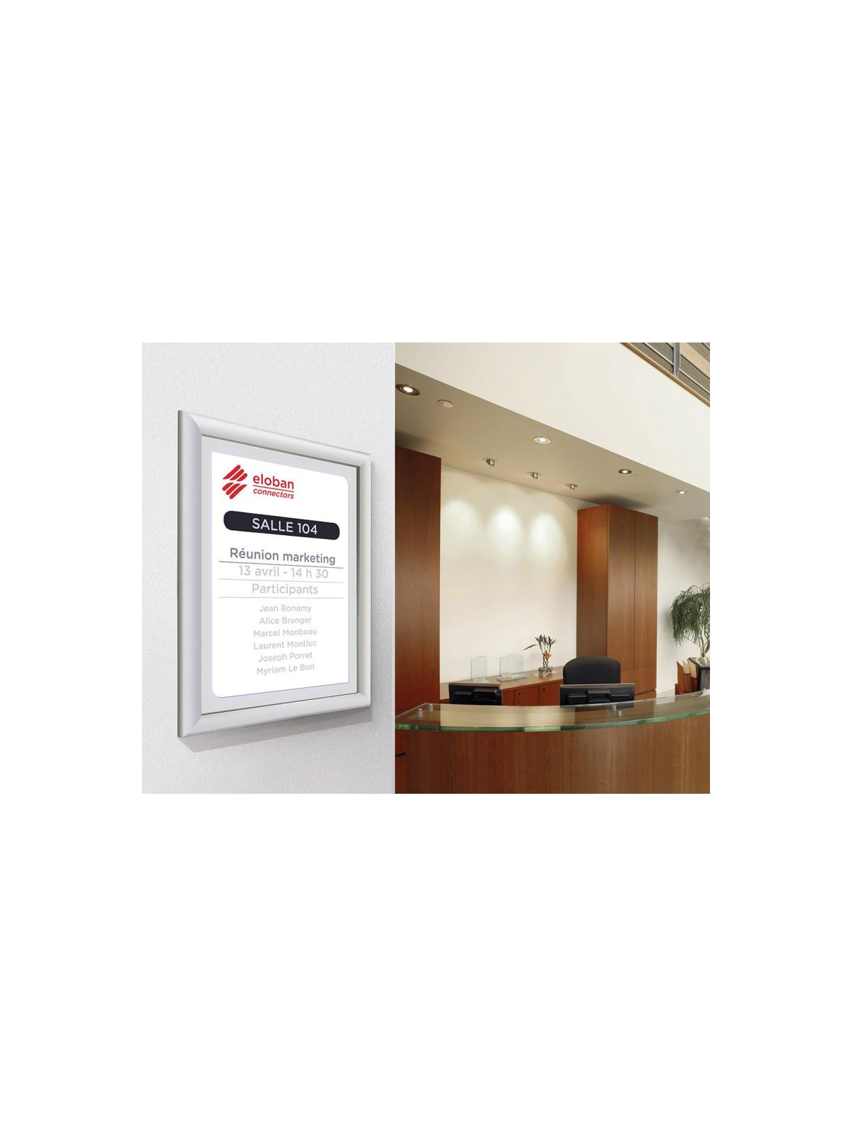 LOT DE 5 CADRES ECO CLIC FIXATION MURALE