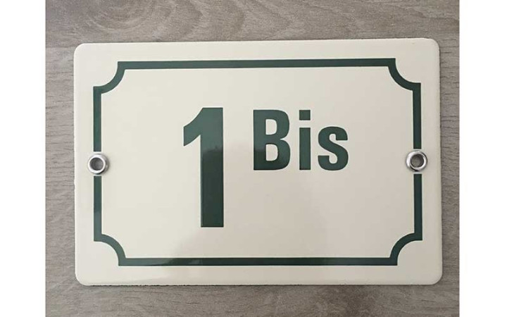 NUMÉRO DE RUE ÉMAIL PLAT