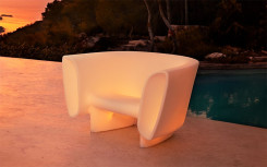 Fauteuil lumineux - Int/Ext - Polyéthylène - 148x69x38 cm