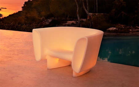 Fauteuil lumineux - Int/Ext - Polyéthylène - 148x69x38 cm