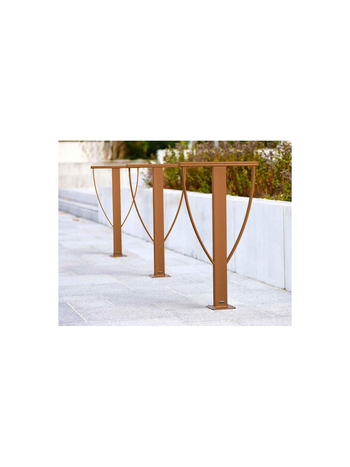 APPUI CYCLES LANET PEINT SUR PLATINE 
STATIONNEMENT URBAIN POUR VÉLO MOBILITÉ VERTE ÉCOLOGIQUE