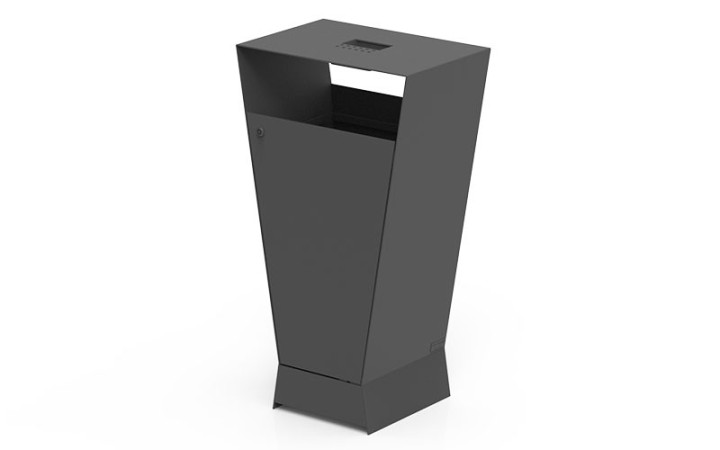 CORBEILLE URBAINE EXTERIEURE FIT AVEC CENDRIER
POUBELLE DE VILLE EN ACIER DESIGN AVEC CENDRIER