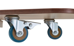 Support à roulette en bois pour station de tri intérieur moderne BONNY