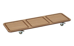 Support à roulette en bois pour station de tri intérieur moderne BONNY