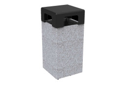 POUBELLE DE VILLE CARRÉE EN BÉTON CORMIER TRI SÉLECTIF EXTÉRIEURE
CORBEILLE URBAINE EN BLOC BÉTON ET COUVERCLE COULEUR EN ACIER