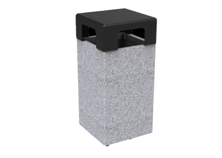 POUBELLE DE VILLE CARRÉE EN BÉTON CORMIER TRI SÉLECTIF EXTÉRIEURE
CORBEILLE URBAINE EN BLOC BÉTON ET COUVERCLE COULEUR EN ACIER