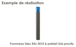 POTELET DE PROTECTION AGGLO BICOLORE POUR SÉCURITÉ ET PROTECTION ESPACE PUBLIC