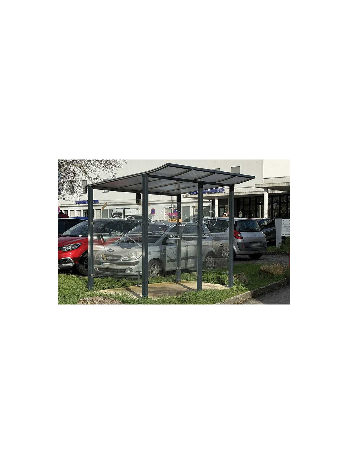 ABRI FUMEUR EXTENSO L. 2500 mm