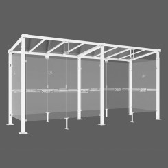 ABRI FUMEURS TITANE 5000 mm BLANC