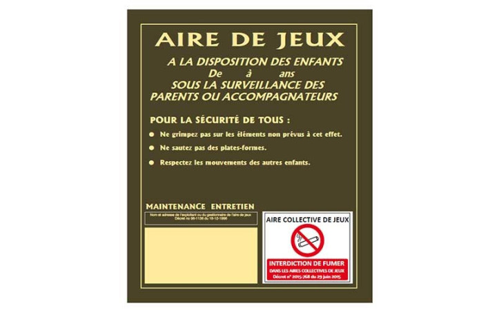 PANNEAU AIRE DE JEU