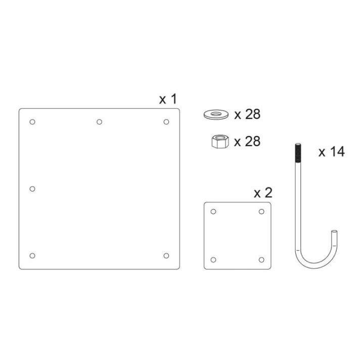KIT DE POSE POUR BARRIÈRE TOURNANTE UNIVERSELLE XL