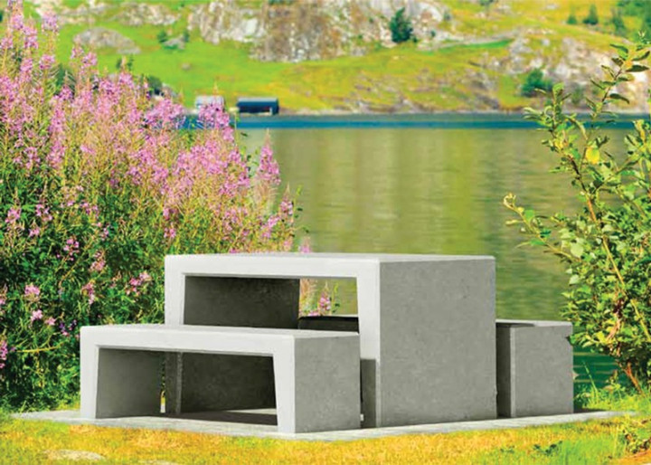 TABLE PIQUE NIQUE THIEZ EN BÉTON
TABLE EXTÉRIEURE ESPACE PUBLIC