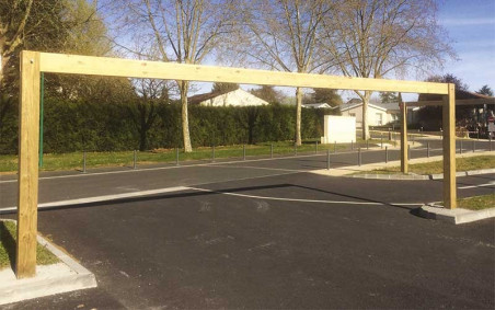 PORTIQUE BOIS FIXE GRANDE PORTEE