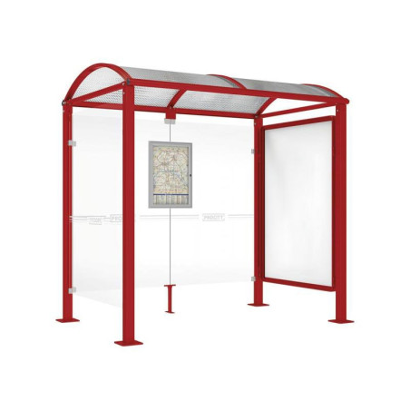 STATION ABRI BUS EXTÉRIEUR CANET 2500 mm AVEC VITRINE AFFICHAGE
STATION BUS TRANSPORT EN COMMUN POUR ESPACE PUBLIC