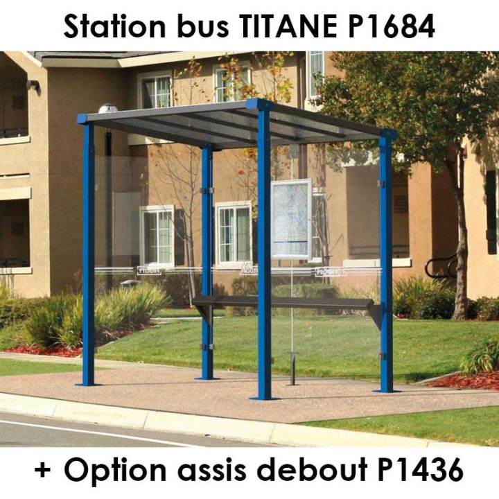 STATION BUS TITANE 2500 mm
ABRI BUS EN ACIER POUR ESPACE URBAIN DE COLLECTIVITÉ