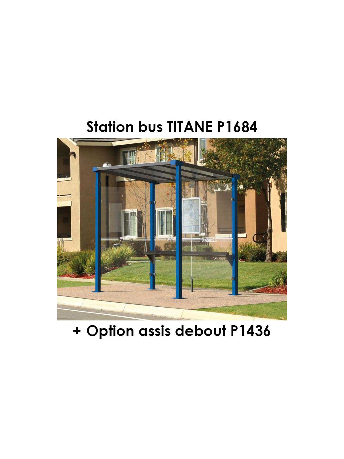 STATION BUS TITANE 2500 mm
ABRI BUS EN ACIER POUR ESPACE URBAIN DE COLLECTIVITÉ