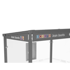 Coupe vent lateraux pour toiture de station bus et abri extérieur