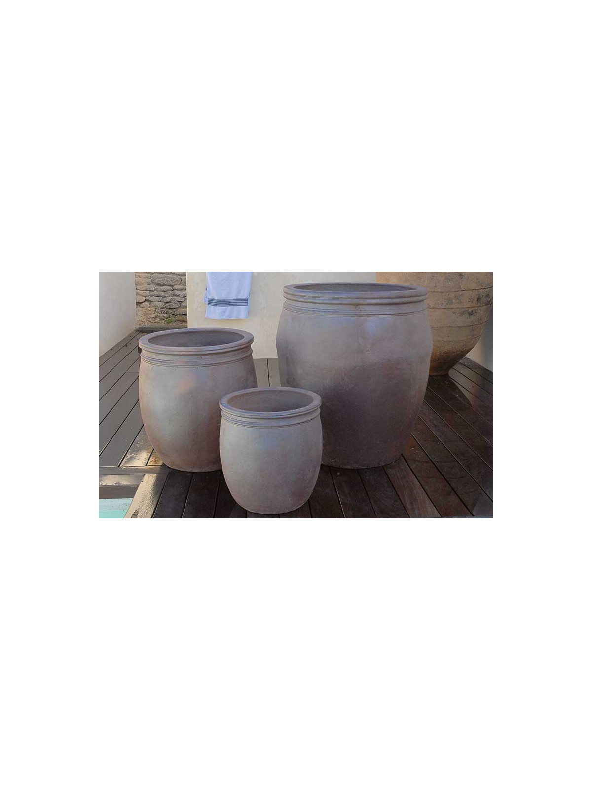 LOT DE 3 JARRES MOKOA