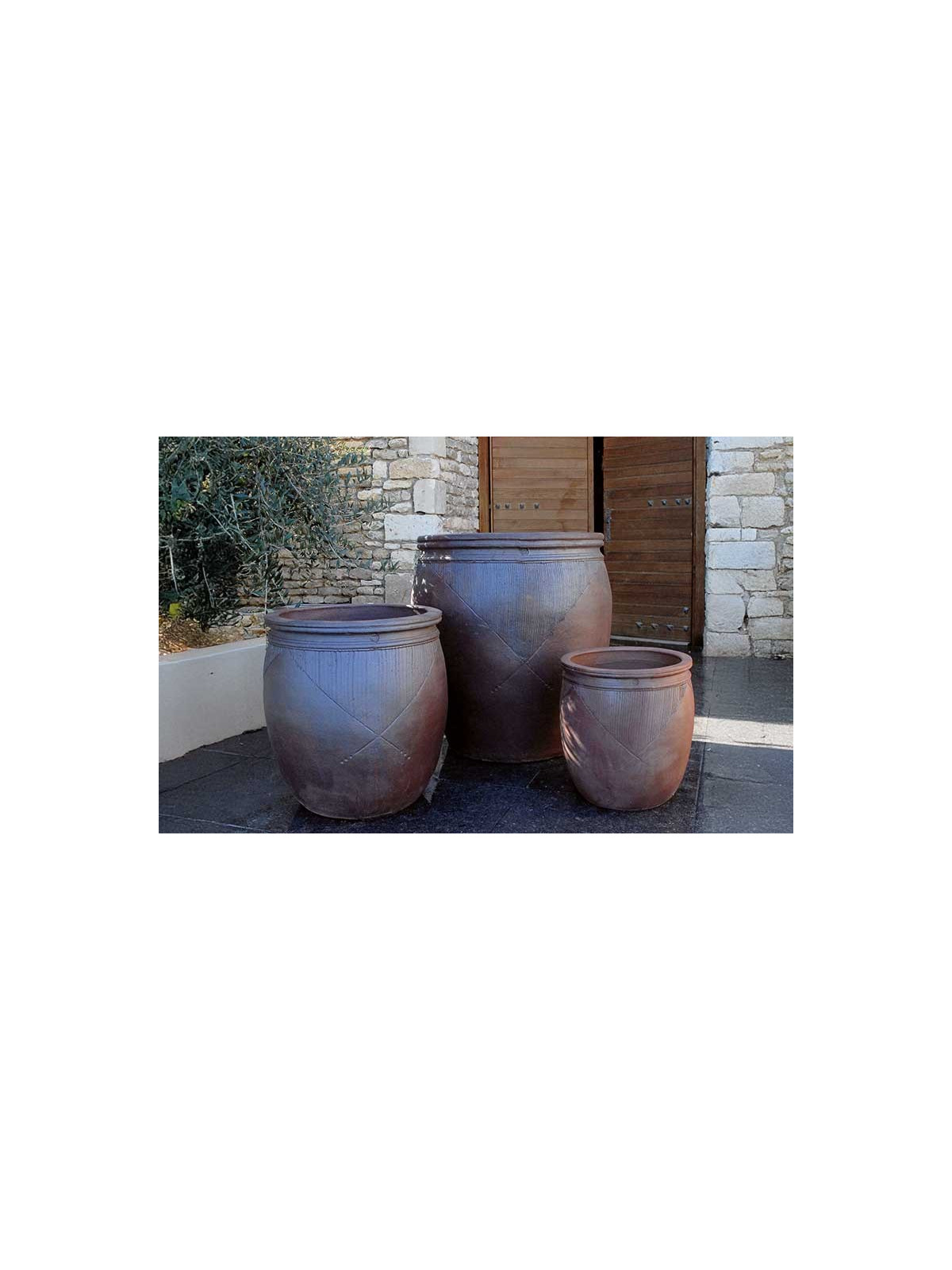 LOT DE 3 JARRES TAOZA