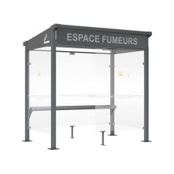 COUPE VENT TOITURE FACE AVANT POUR STATION BUS EXTERIEUR 2500 mm