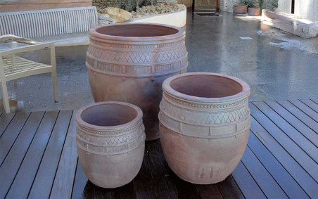 LOT DE 3 JARRES SANOA