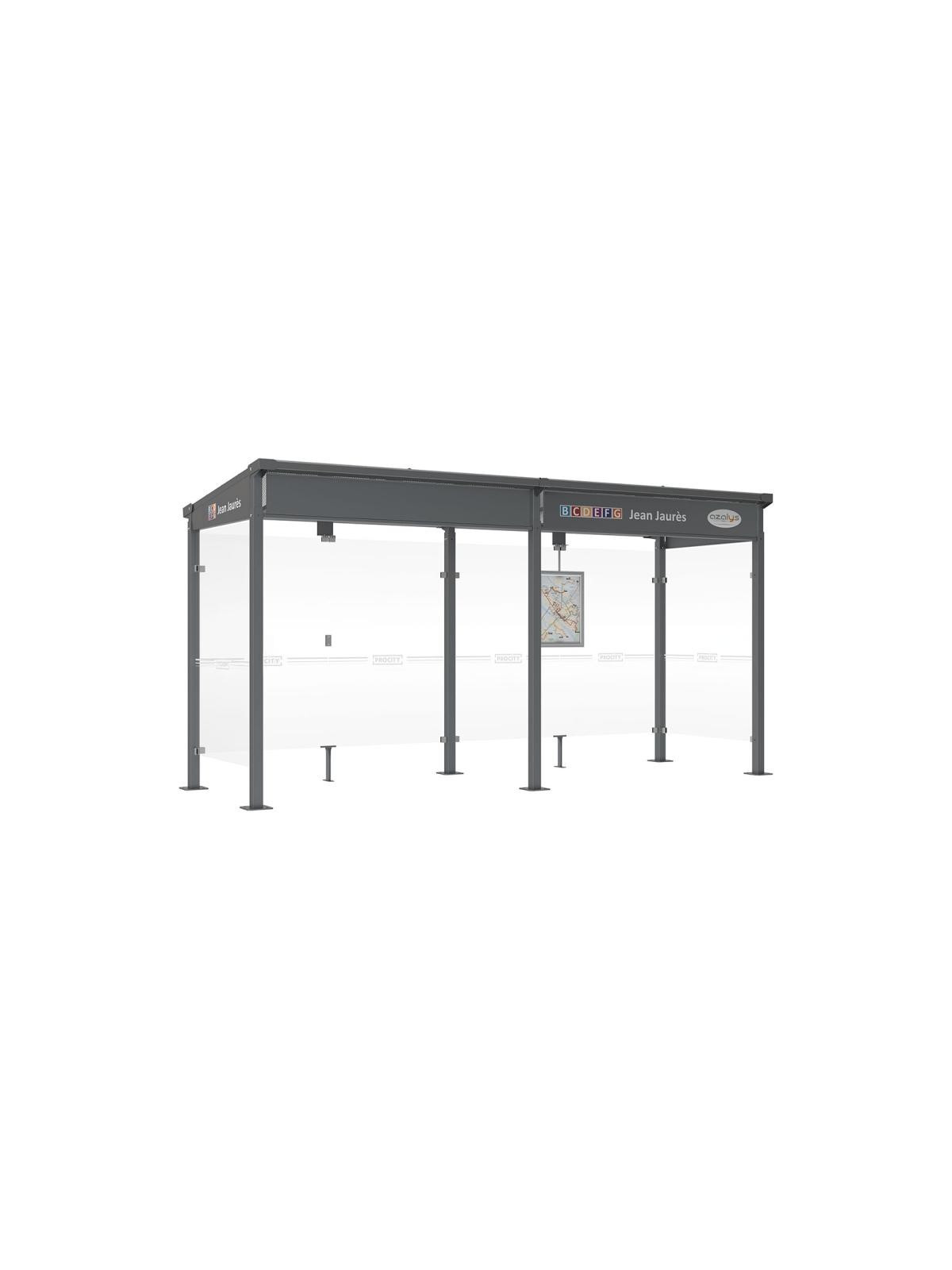 COUPE VENT TOITURE FACE AVANT STATION BUS 5000 mm
OPTION DE PROTECTION POUR ABRI URBAIN EXTERIEUR