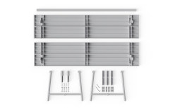 TABLE DE PIQUE NIQUE RECTANGULAIRE DESIGN KAWAI POUR JARDIN ET TERRASSE
TABLE MODERNE PLIANTE EN ALUMINIUM