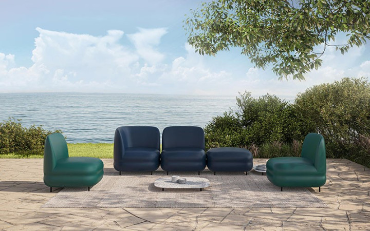 FAUTEUIL ANGLE AVEC DOSSIER VISTAS MODERNE