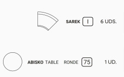 PACK N°5 SAREK - ASSISE AVEC TABLE DESIGN INTÉRIEUR - 
SIÈGE MODERNE POUR HÔTEL ET RESTAURANT