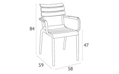 FAUTEUIL ALMA fiche technique