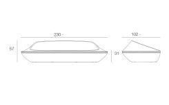 MOBILIER DESIGN UFO EN POLYÉTHYLÈNE 100 % RECYCLABLE
CANAPÉ MODERNE INTÉRIEUR EXTÉRIEUR