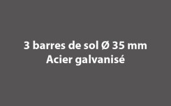 Option 3 barres de sol acier galvanisé pour tente de reception PAGODE
