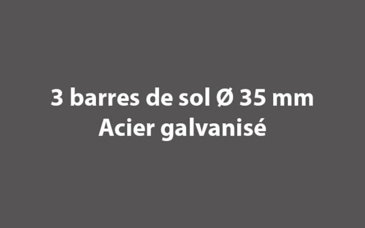 Option 3 barres de sol acier galvanisé pour tente de reception PAGODE