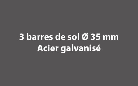 Option 3 barres de sol acier galvanisé pour tente de reception PAGODE