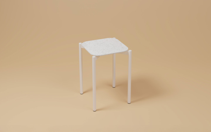 TABOURET BAS MAHAUT blanc