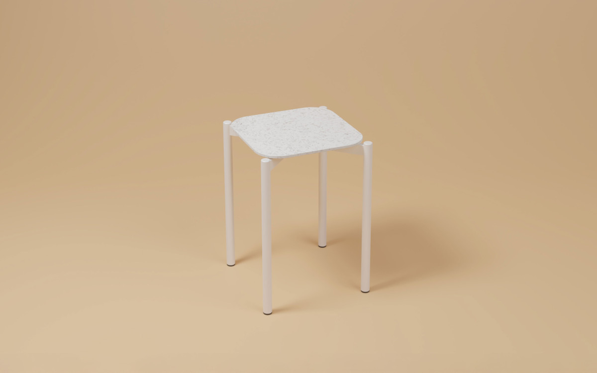 TABOURET BAS MAHAUT blanc