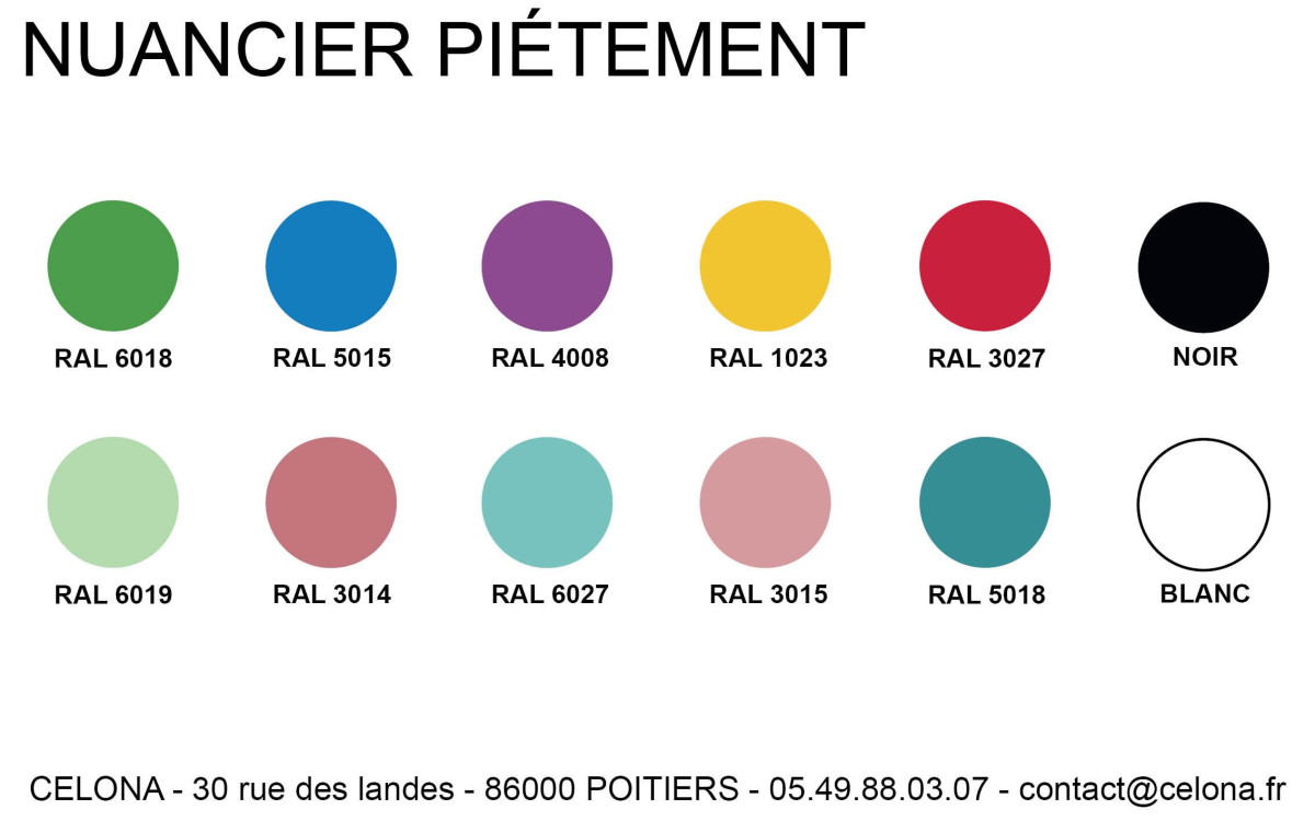 Nuancier piétement CHAISE ENFANT MAHAUT