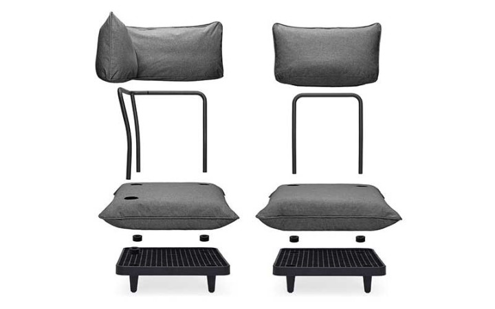 SALON DE JARDIN EXTÉRIEUR PALETTI DESIGN POUR TERRASSE 
SALON MODULAIRE MODERNE POUR PROFESSIONNEL ET PARTICULIER