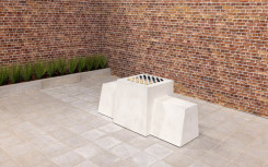 TABLE BANC DE DAMES BETON NATUREL