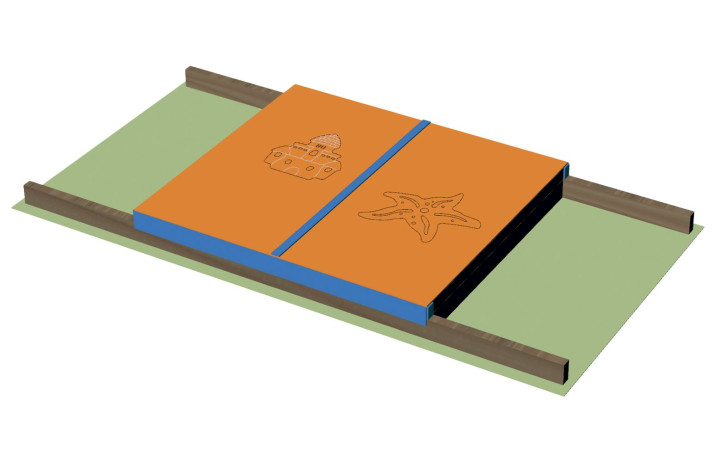 BAC A SABLE 2 M AVEC COUVERTURE HPDE