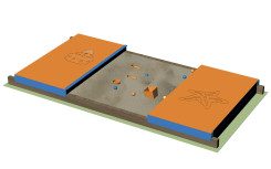 BAC A SABLE 2 M AVEC COUVERTURE HPDE